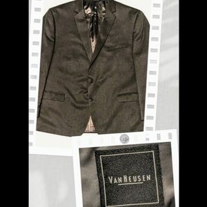 Van Heusen Classic Suit Coat Sports Jacket Dark Gray Charcoal Size 54R